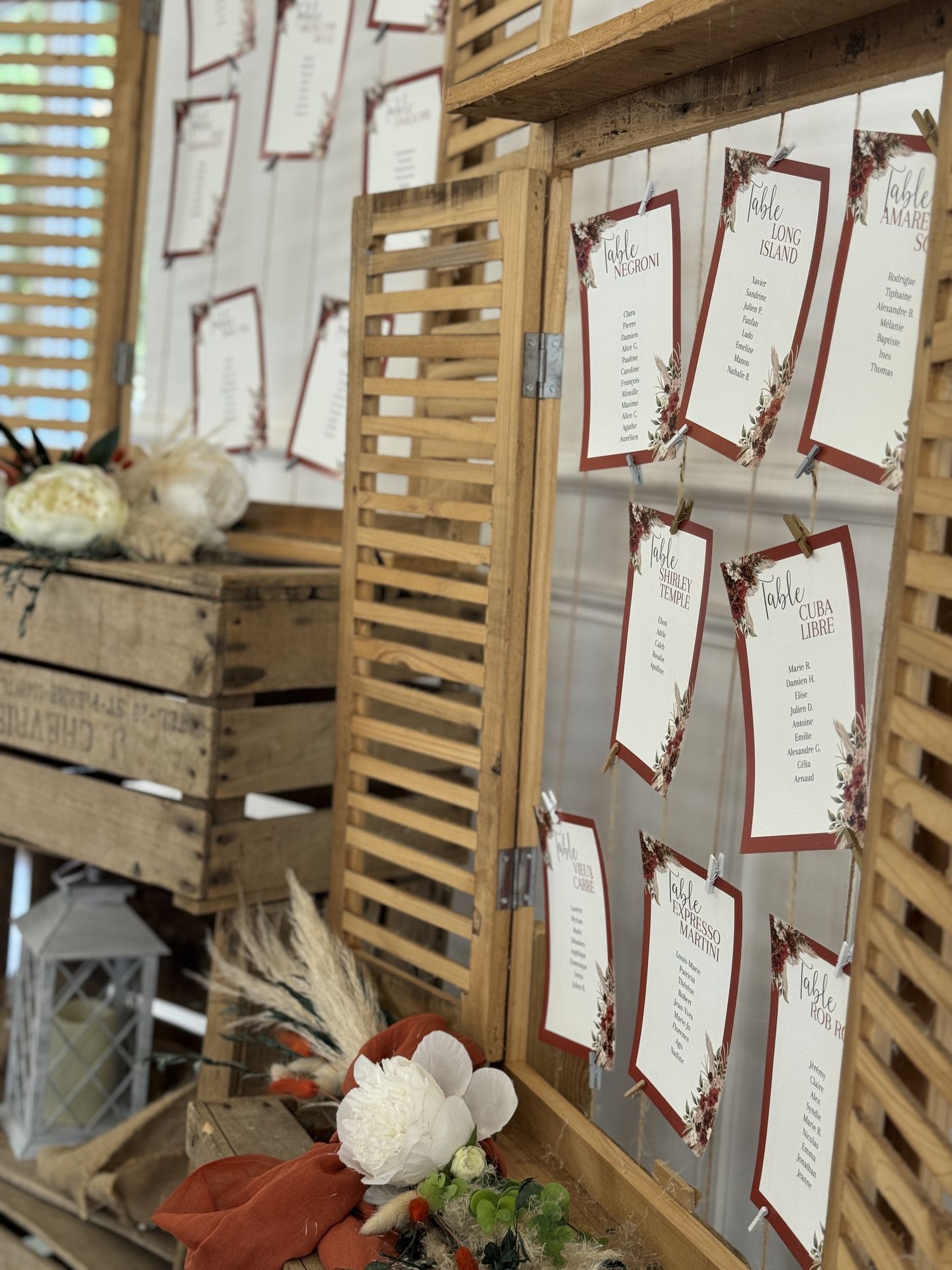 Decoration salle plan de table terracotta la jousselinier st remy en mauges
